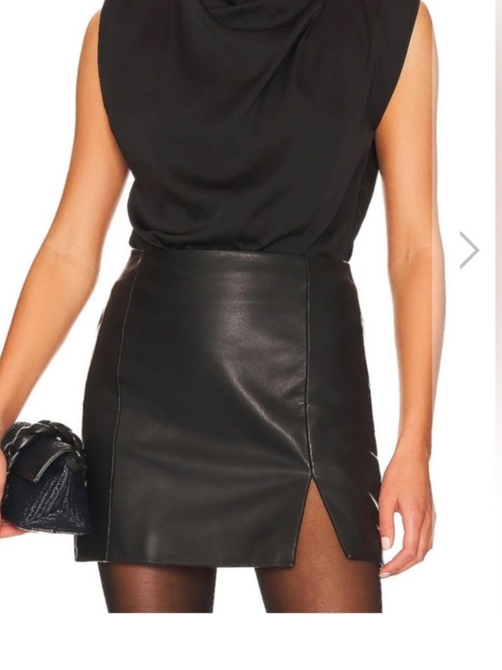 Reformation x VEDA Margie Leather Mini Skirt